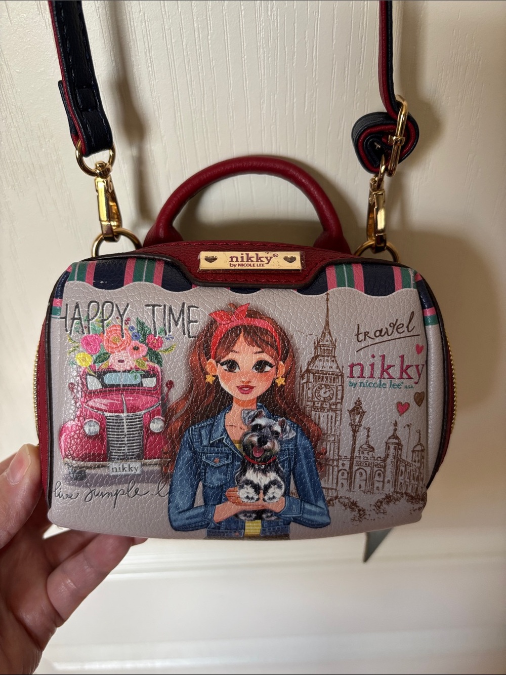 Nikky Nicole Lee Happy Time Mini Satchel Crossbody NWT